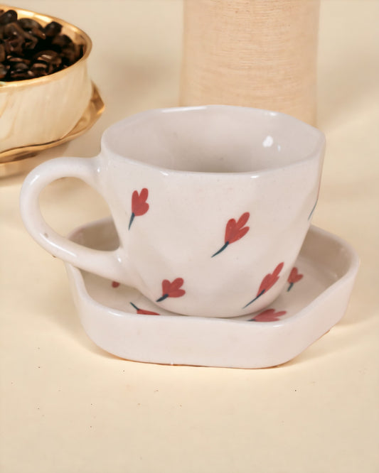 Flower Cup and Saucer (Set of 2)