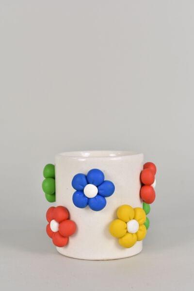 Handmade Ceramic Colorful Flowers Planter