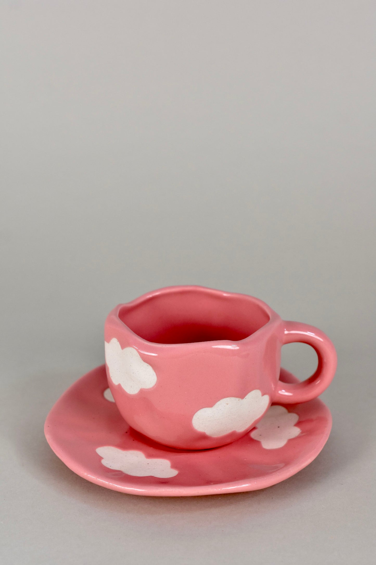 Cloud Cup and Saucer- Pink (Set of 2)