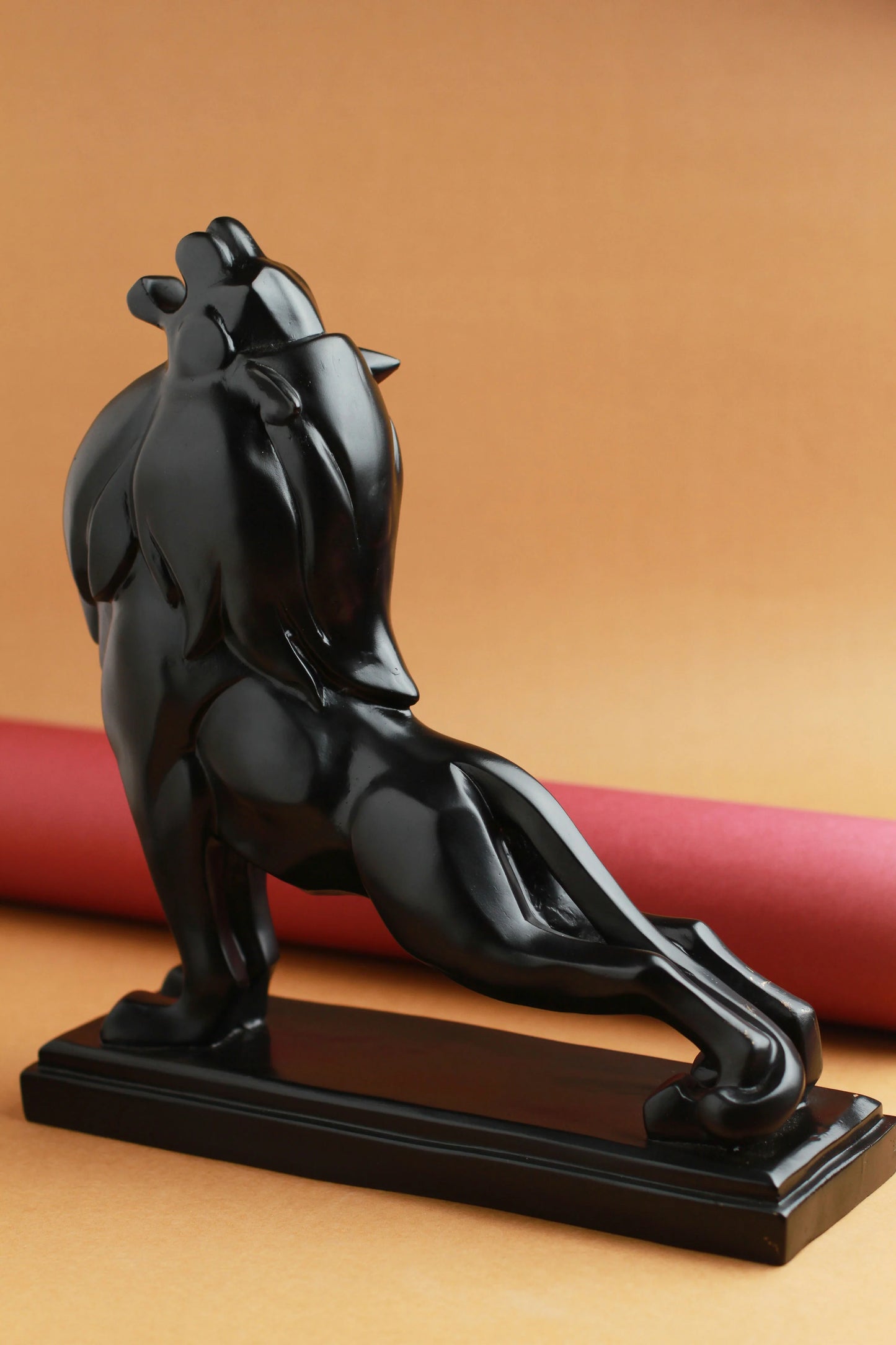Lion Statue in Yoga pose- Black